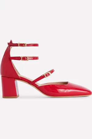 Boden Multi Strap Block Heel Pump-Poppy Red Female