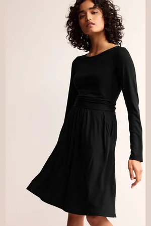 Boden Amelie Long Sleeve Dress-Black Female