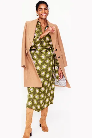Boden Jasmine Satin Midi Dress-Winter Moss, Celestial Female