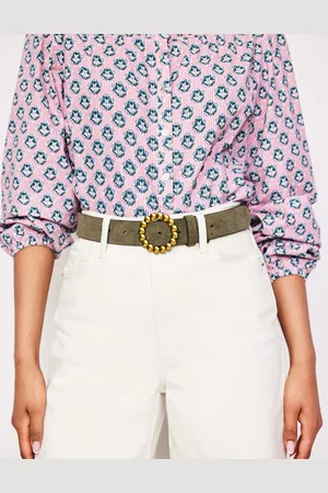 Boden Interest Buckle Belt-Green Female