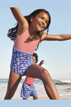Boden Hotchpotch Swimsuit-Sapphire Blue Seashore Female