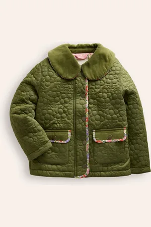 Boden Classic Quilted Jacket-Woodland Moss Green Female