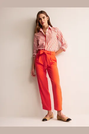 Boden Tapered Tie Waist Trousers-Fiesta Female