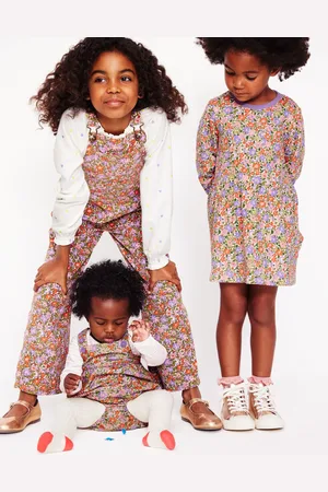 Boden Loopback Sweatshirt Dress-Aster Purple Flowerbed Female