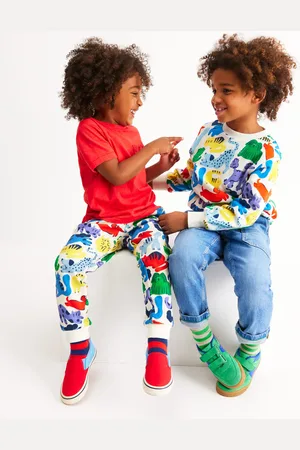 Boden Printed Comfy Joggers-Rainbow Pets Male