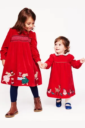 Boden Velvet Dress-Poppy Red Female
