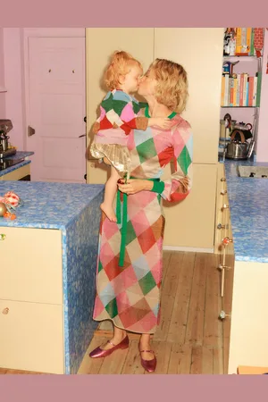 Boden Sparkle Cardigan-Rainbow Argyle Female