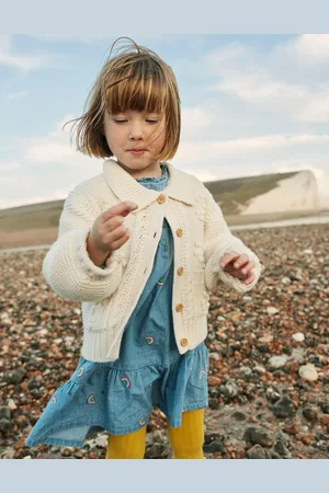 Boden Cable Cardigan-Ecru Marl Female