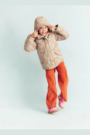 Boden Sherpa Lined Anorak-Aster Purple Flowerbed Female
