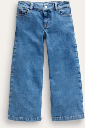 Boden Wide Leg Trouser-Mid Vintage Blue Female