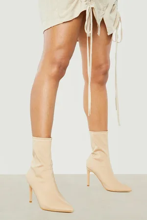 Asymmetric Stap Block Heels