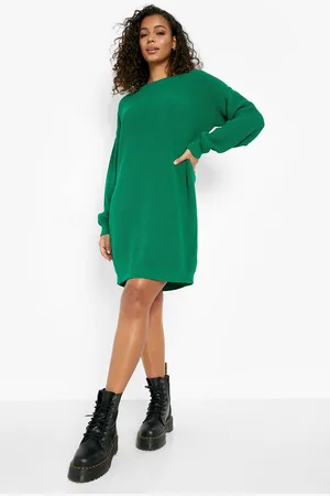 Boohoo UK, Women's Crew Neck Jumper Dress