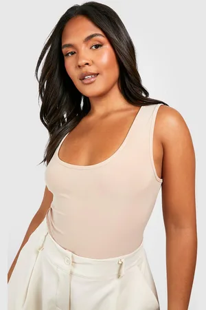 Plus Textured Twist Front Bodysuit