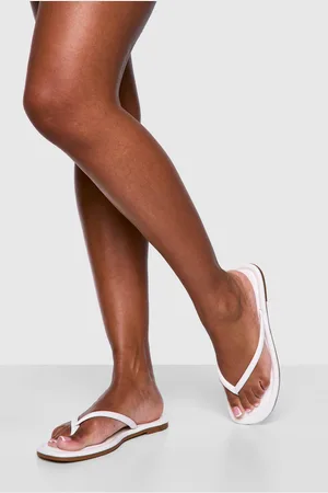 Boohoo Womens Pu Square Toe Flip Flops - - 3