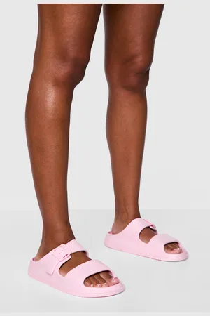 Boohoo Womens Double Strap Chunky Sliders - - 3