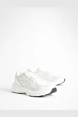 Boohoo Womens Contrast Stripe Chunky Sporty Dad Trainers - - 3
