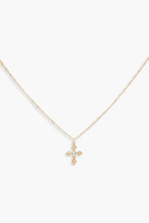 Boohoo Womens Delicate Cross Choker Necklace - - One Size