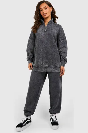 Boohoo Womens Acid Wash Oversized Cuffed Jogger - - Xs
