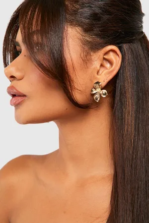 Boohoo Womens Polished Flower Stud Earring - - One Size