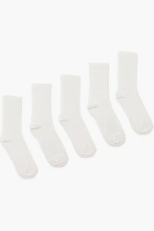 Boohoo Womens Sports Socks 5 Pack - One Size