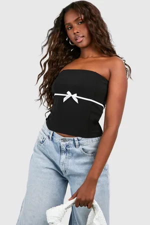 Boohoo Womens Bengaline Bow Waist Corset - - 6