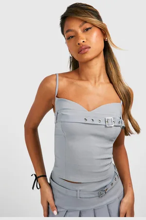 Boohoo Womens Buckle Detail Corset Top - - 10