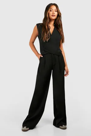 Boohoo Womens Fluid Wide Leg Trousers - - 14
