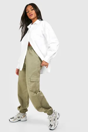Boohoo Womens High Waisted Cargo Pocket Joggers - - 12