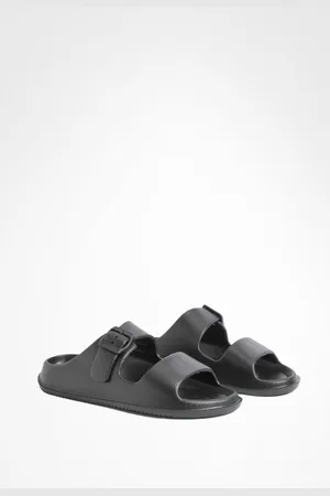 Boohoo Womens Double Strap Chunky Sliders - - 3