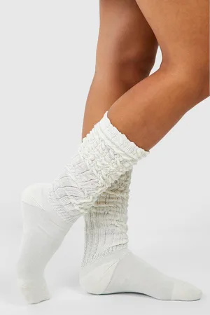 Boohoo Womens Single Knitted Slouchy Socks - - One Size