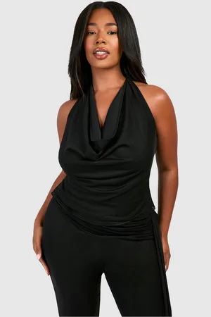 Boohoo Womens Plus Cowl Neck Halter Top - - 24