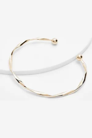 Boohoo Womens Twisted Molten Bangle Bracelet - - One Size