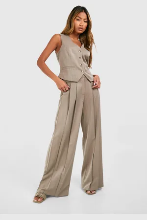 Boohoo Womens Extreme Pleat Wide Leg Trousers - - 6