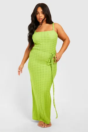 Boohoo Womens Plus Jersey Knitted Cut Out Beach Maxi Dress - - 28