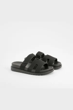 Boohoo Womens Cut Out Detail Sliders - - 3