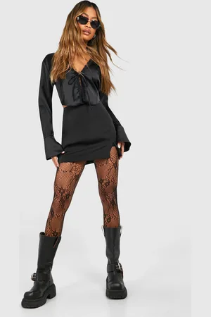 Boohoo Womens Lace Fishnet Tights - - One Size