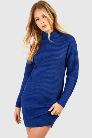Boohoo Womens Basic Roll Neck Jumper Dress - - 8