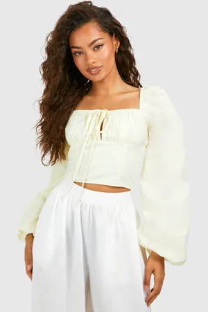 Boohoo Womens Milkmaid Tie Detail Top - - 10