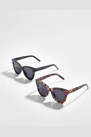 Boohoo Womens Chunky Oversized Frame Sunglasses 2 Pack - - One Size