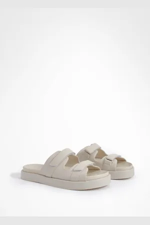 Boohoo Womens Rubberised Pu Dad Sliders - - 3