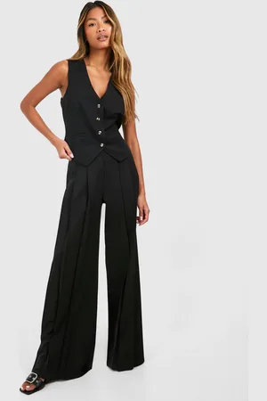 Boohoo Womens Extreme Pleat Wide Leg Trousers - - 6
