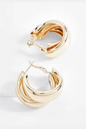 Boohoo Womens Double Hooped Earrings - - One Size