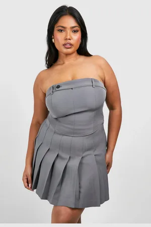 Boohoo Womens Plus Button Detail Tailored Corset Top - - 16