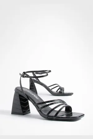Boohoo Womens 2 Part Flared Block Heel Sandals - - 7