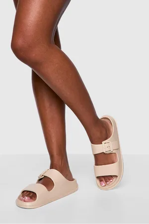 Boohoo Womens Double Strap Chunky Sliders - - 3