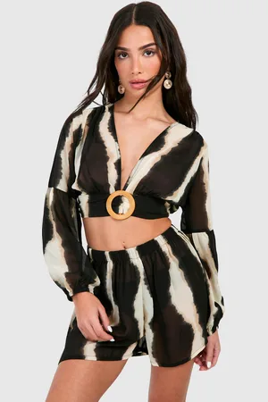 Boohoo Womens Petite Ring Detail Beach Co-Ord - - 8