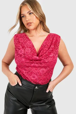 Boohoo Womens Plus Lace Cowl Top - - 28