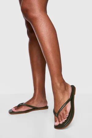 Boohoo Womens Square Toe Flip Flops - - 3