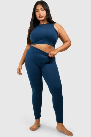 Boohoo Womens Plus Elastane Racer Top & Legging Lounge Set - - 16