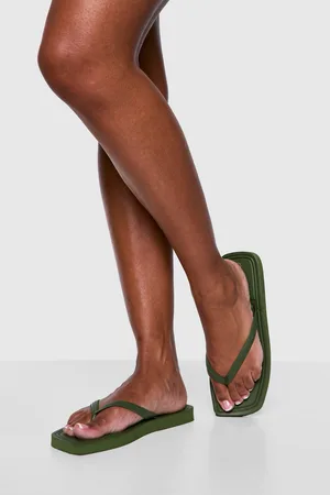 Boohoo Womens Square Toe Flip Flops - - 3